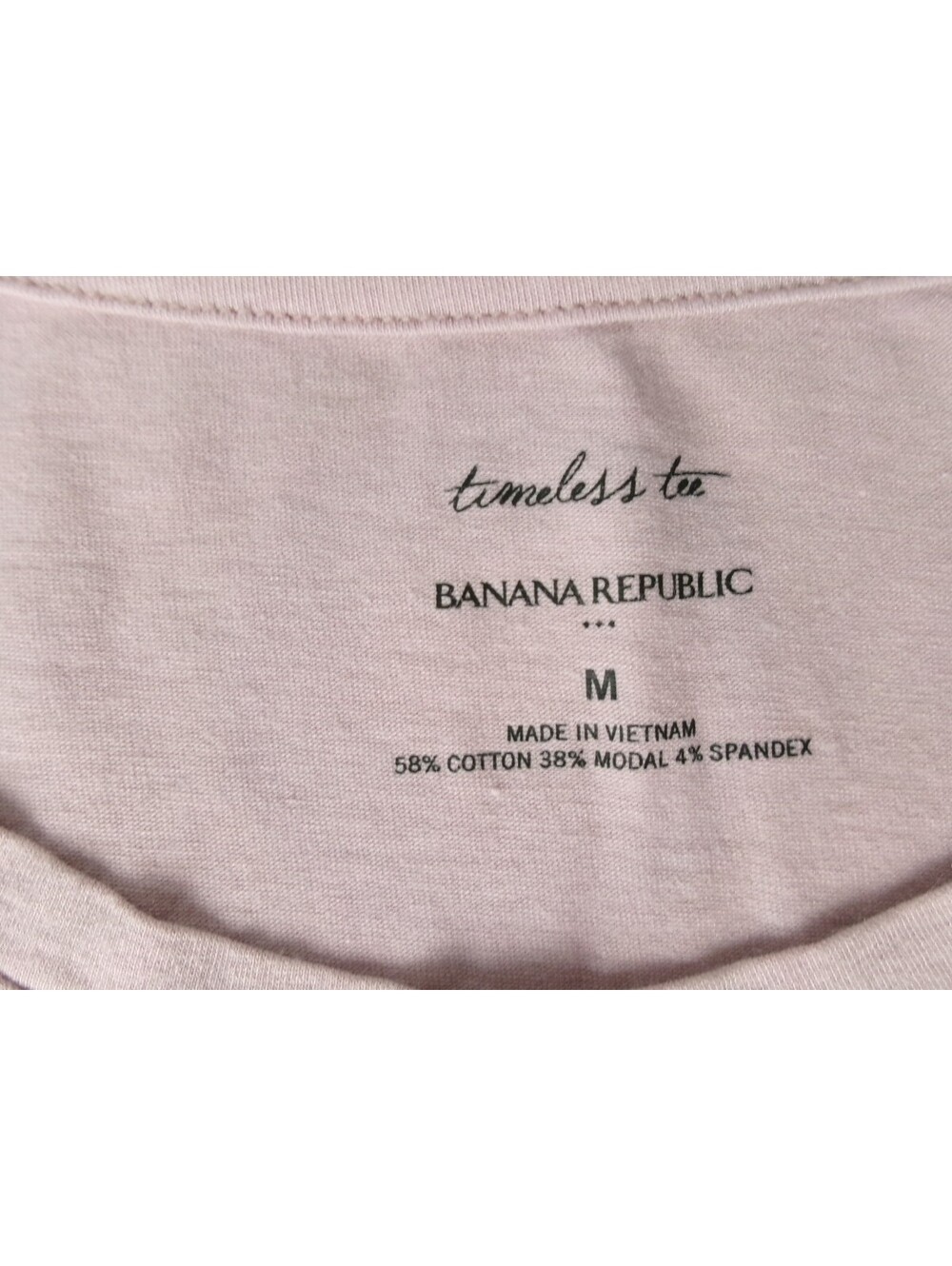 Banana Republic Timeless Tee Womens M Pink Long Sleeve Cotton Modal Stretch Top - Picture 3 of 7
